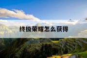 终极荣耀怎么获得