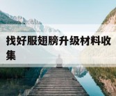 找好服翅膀升级材料收集